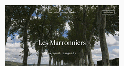 Desktop Screenshot of lesmarronniers.com
