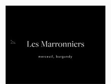 Tablet Screenshot of lesmarronniers.com